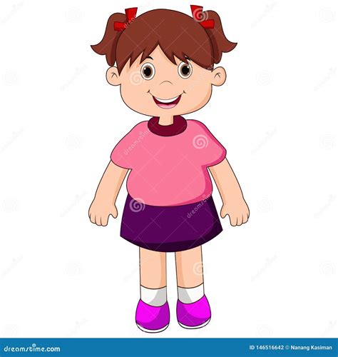 Petite Fille Mignonne Illustration De Vecteur Illustration Du Joie