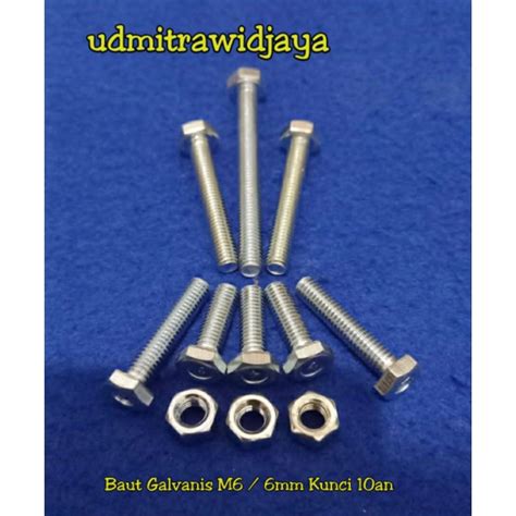 Jual Baut Kunci Panjang Cm Cm Cm Cm Cm Cm Cm Baut Galvanis M