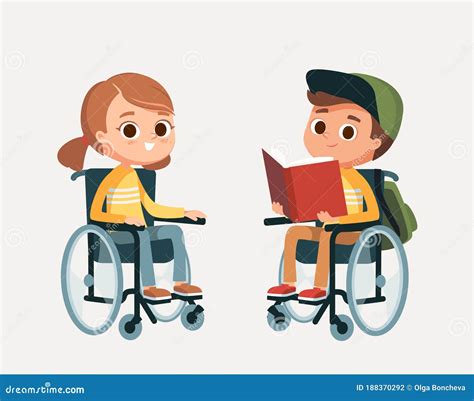 Children With Disabilities Stock Vector Illustration Of Happy 188370292