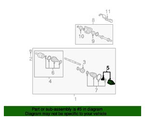 44310 SVB A11 Joint Inboard 2006 2011 Honda Civic Honda Factory Parts