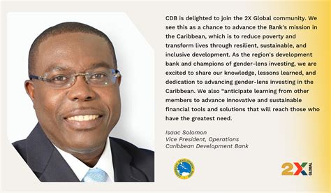 Caribbean Development Bank Joins 2x Global Industry Group Caribbean Development Bank