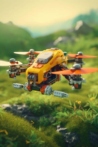 Premium AI Image A Yellow Drone With The Word No On It