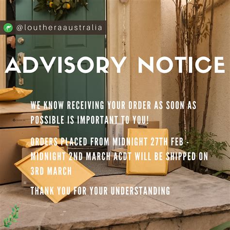 advisory notice