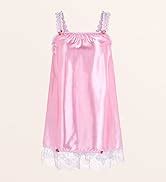 Satini Lingerie Satin Sissy Babydoll Ruffles Frilly Lace Nightie Negligee Cosplay Nightwear