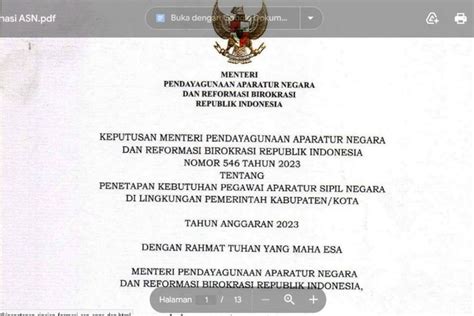 17 September Pendaftaran Ini Rincian Formasi PPPK 2023 Kabupaten Pulau