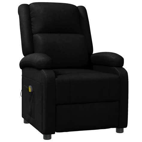 Fauteuil De Salon Chaise Fauteuil De Massage Noir Similicuir