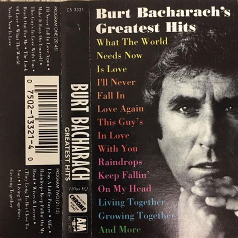 Burt Bacharach Burt Bacharachs Greatest Hits Cro Chromium Tape Dolby Nr Clear Cassette