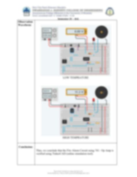 SOLUTION: Electronics circuit design fire alarm circuit - Studypool