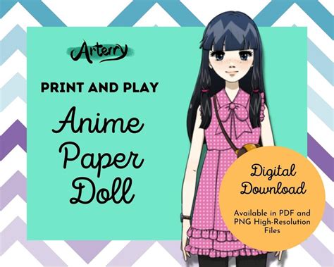 Printable Anime Paper Doll Style 06 Ready to Print | Etsy