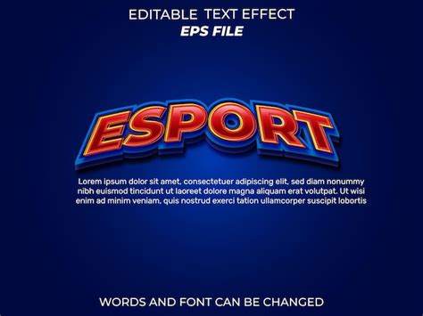 Esport Texteffekt Schriftart Bearbeitbare Typografie D