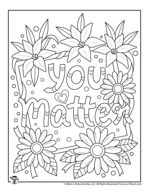 Positive Sayings Adult Coloring Pages