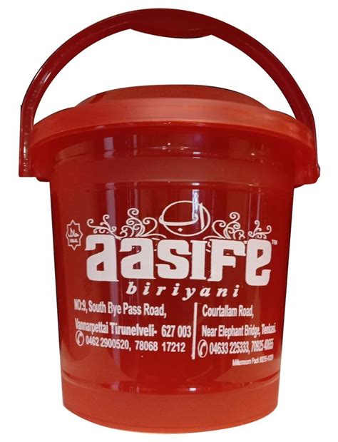 Red 9000ml Plastic Biryani Bucket With Handle At Rs 120piece In Chennai Id 24901649212