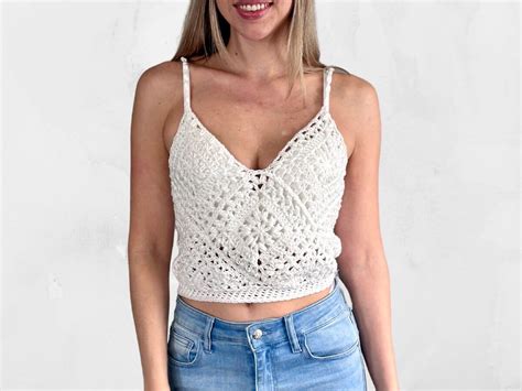 Granny Square Crop Top Free Crochet Pattern