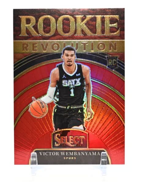 2023 24 PANINI SELECT VICTOR WEMBANYAMA Red Prizm Rookie Revolution 9