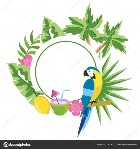 Cute Tropical Parrot Cartoon Stock Vector Image By Stockgiu 277617622