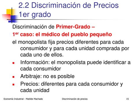 PPT 2 2 Discriminación de Precios PowerPoint Presentation free