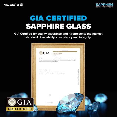 Moss Sapphire Camera Gia Certified Glass Full Coverage Lens Cover