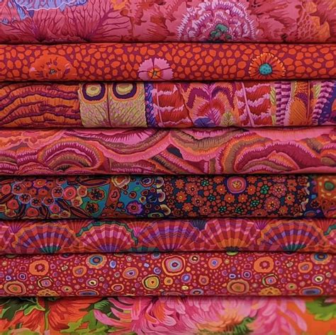 Kaffe Fassett Fabric Bundle Set In Reds Pinks Fabrics Total