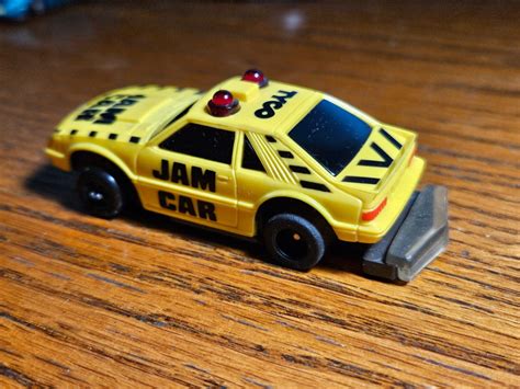 Tyco Tcr Total Control Racing Jam Car Slotless Race Car Yellow Police