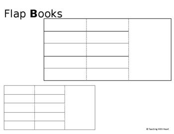 Foldables For Interactive Notebooks Flap Books Template Tpt