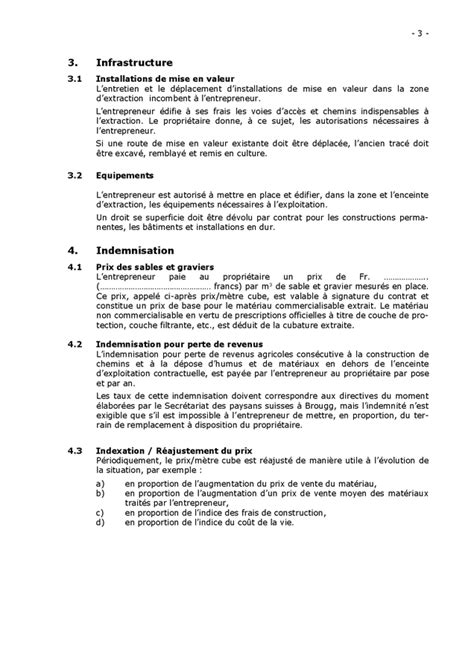 Mod Le De Contrat D Extraction De Sables Et Graviers Doc Pdf Page