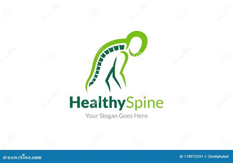 Logo Sain Chiropratique De La Colonne Vert Brale Illustration De