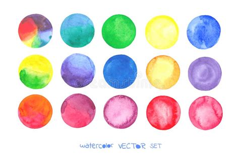 Watercolor Circles Set Stock Illustration Illustration Of Handmade