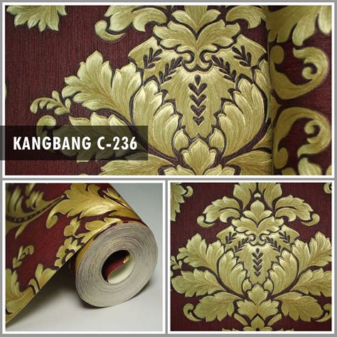 Jual Wallpaper Dinding Bahan Vinyl Timbul Tebal Wallpaper Dinding