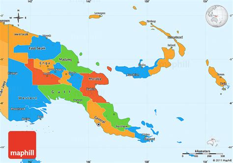 Papua New Guinea Political Map – The World Map