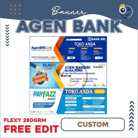 Spanduk Banner Agen Bank Brilink Spanduk Banner Agen Mandiri Agen