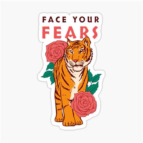 Face Your Fears Sticker For Sale By Ravensdesign Redbubble