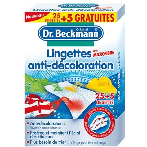 Lingettes anti décoloration microfibre x25 5 gratuites Dr Beckmann