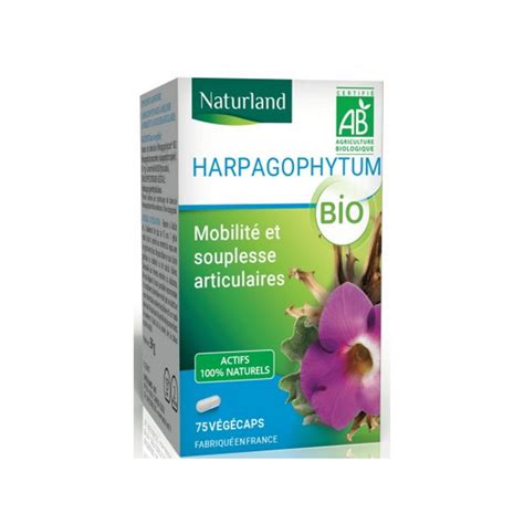 Harpagophytum bio 75 gélules végécaps Naturland Pharma5avenue