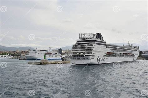 Cruise Ships And Ferries At Split Harbour Croatia Editorial Stock