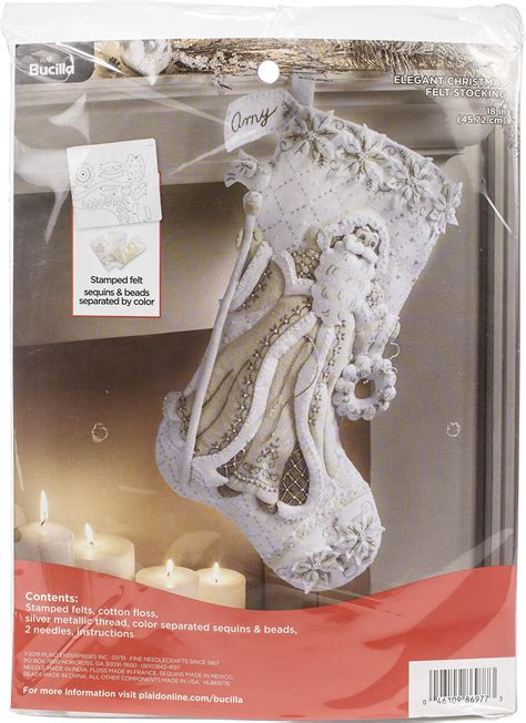 Amazon Bucilla Christmas Joy Stocking Felt Applique Kit