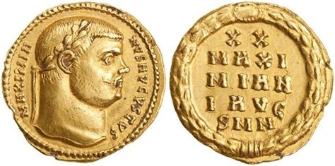 Aureus Maximianus I Herculius Xx Maxi Mian I Avg Nicomedia Roman