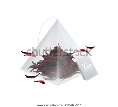 Tea Brewing Bag Realistic Composition Transparent Stock Vector Royalty