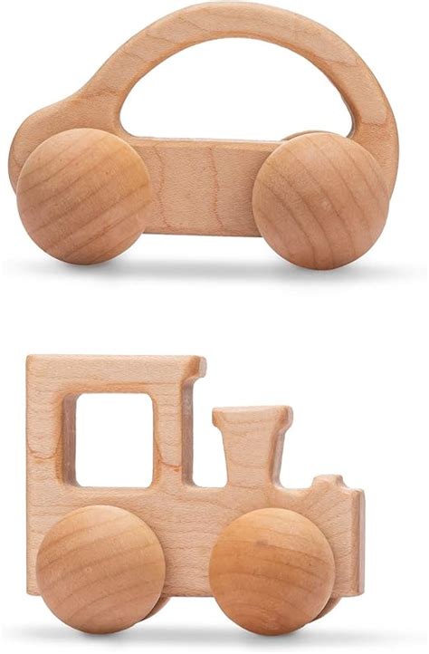 Amazon co jp Promise Babe 木のおもちゃ ミニカー おもちゃ 車 点セット 天然木 無塗装 赤ちゃん 新生児 出産祝い ギフト プレゼント おもちゃ