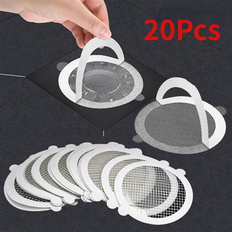 20pcs Disposable Shower Drain Hair Catcher Cover Bathroom Sewer Sink