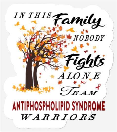 No One Fight Alone Antiphospholipid Syndrome Stickers Sold By Parsu