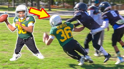 Playing In A Pee Wee Football Game YouTube