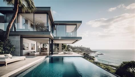 Premium Ai Image Modern Luxury Apartment With Infinity Pool