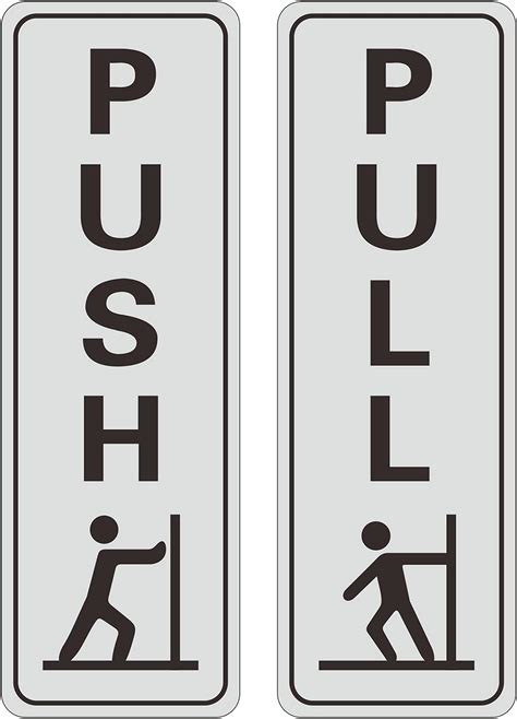 Amazon Push Pull Sticker Sign 6 Pack RAMIEYOO Designer Push Pull