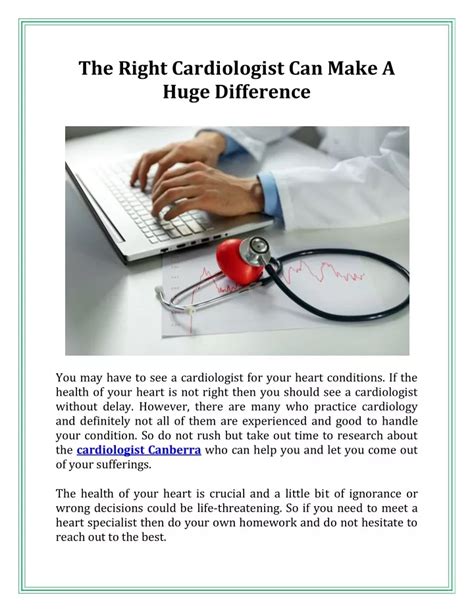 Ppt The Right Cardiologist Can Make A Huge Difference Powerpoint