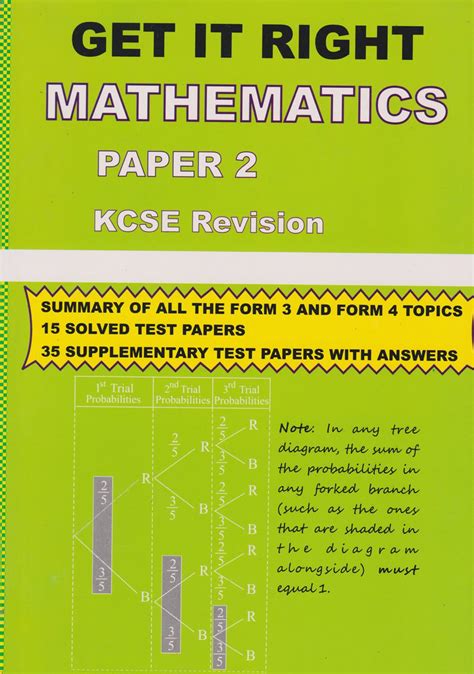 Get It Right Maths Paper 2 Kcse Revision By Njoroge Nuria Store