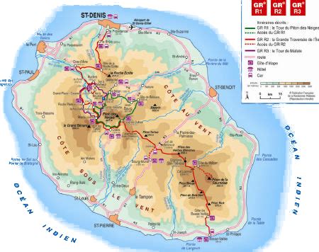 carte touristique de la réunion Archives Voyages Cartes