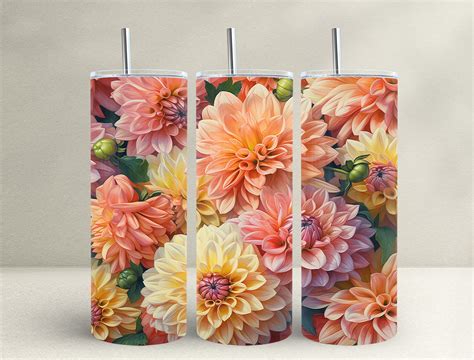 Dahlia Oz Skinny Tumbler Wraps Graphic By Frangipani Store Creative