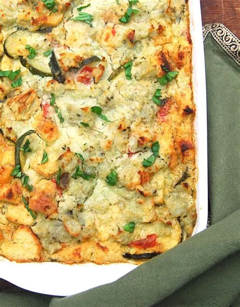 Vegan Zucchini Breakfast Strata - Holy Cow! Vegan Recipes