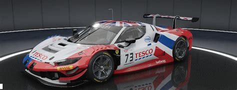 Pitskill Io Tesco Racing Ferrari 296 Livery For ACC