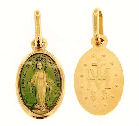 Miracolous Madonna Our Lady Of Graces Coining Sacred Oval Medal Pendant